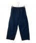 nest Robe（ネストローブ）の古着「【UpcycleLino】BASIC デニム混キャンバス超撥水ワイドパンツ　600243-7081」｜ネイビー