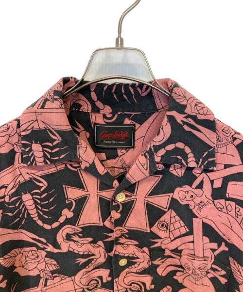GANGSTERVILLE（ギャングスタービル）GANGSTERVILLE (ギャングスタービル) Arizona 66 L/S Shirts　GSV-23-AW-08 ピンク×ブラック サイズ:Sの古着・服飾アイテム