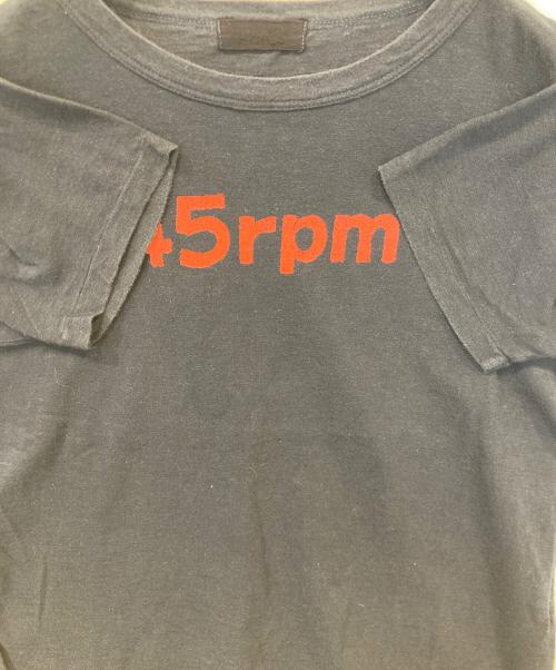 45rpm&（フォーティファイブアールピーエムアンド）45rpm& (フォーティファイブアールピーエムアンド) プリントTシャツ ネイビー サイズ:2の古着・服飾アイテム
