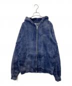 stussyステューシー）の古着「タイダイジップパーカー」｜ネイビー