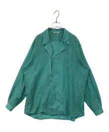 AURALEE（オーラリー）の古着「Airy Light Cotton Check P/O Shirt　A25SS02GC」｜グリーン