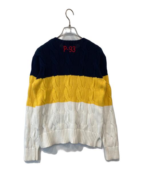 POLO RALPH LAUREN（ポロ・ラルフローレン）POLO RALPH LAUREN (ポロ・ラルフローレン) P-93 ケーブルニットセーター ネイビー サイズ:XSの古着・服飾アイテム