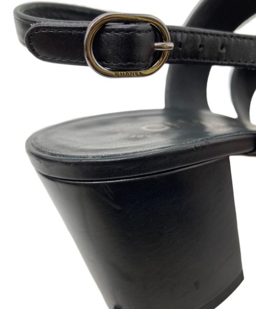 CHANEL（シャネル）CHANEL (シャネル) ココマーク3連金具ストラップサンダル G32651 ブラック サイズ:37 1/2の古着・服飾アイテム