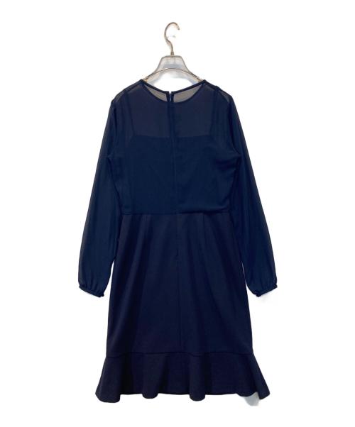 LAUREN RALPH LAUREN（ローレンラルフローレン）LAUREN RALPH LAUREN (ローレンラルフローレン) 長袖ワンピース 00000118987484 ネイビー サイズ:2の古着・服飾アイテム