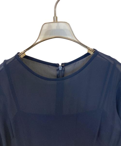 LAUREN RALPH LAUREN（ローレンラルフローレン）LAUREN RALPH LAUREN (ローレンラルフローレン) 長袖ワンピース 00000118987484 ネイビー サイズ:2の古着・服飾アイテム