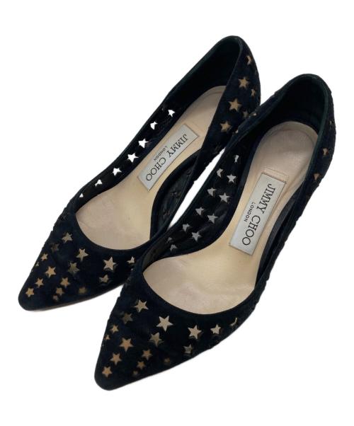 JIMMY CHOO（ジミーチュウ）JIMMY CHOO (ジミーチュウ) スターカッティングパンプス ブラック サイズ:34の古着・服飾アイテム