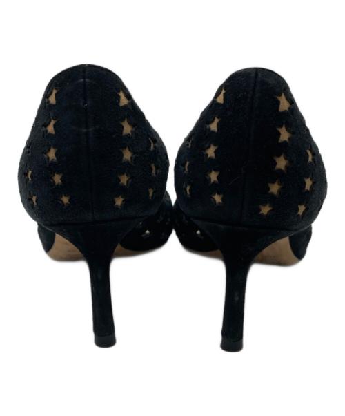 JIMMY CHOO（ジミーチュウ）JIMMY CHOO (ジミーチュウ) スターカッティングパンプス ブラック サイズ:34の古着・服飾アイテム