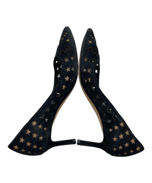 JIMMY CHOO（ジミーチュウ）JIMMY CHOO (ジミーチュウ) スターカッティングパンプス ブラック サイズ:34の古着・服飾アイテム