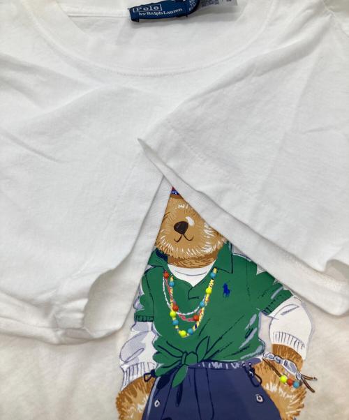 POLO RALPH LAUREN（ポロ・ラルフローレン）POLO RALPH LAUREN (ポロ・ラルフローレン) Polo ベア コットン ジャージー Tシャツ ホワイト サイズ:XSの古着・服飾アイテム
