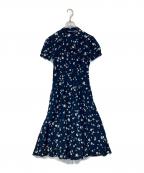 POLO RALPH LAURENポロ・ラルフローレン）の古着「フローラル クレープ ショートスリーブ ドレス」｜ネイビー