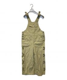 HELLO.SANFRANCISCO（ハロー サンフランシスコ）の古着「フラワーカットアウトオーバーオール　CPZ1041202A0005」｜グリーン