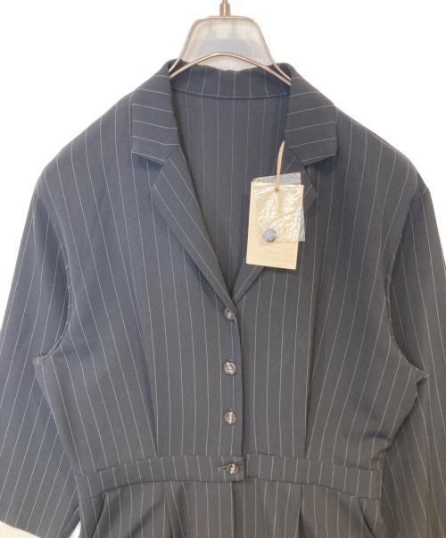 outersunset（アウターサンセット）outersunset (アウターサンセット) stripe all in on 1316003　 ネイビー サイズ:Mの古着・服飾アイテム