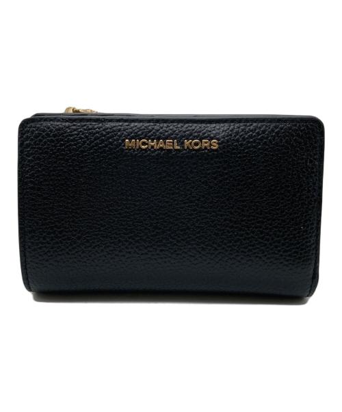 MICHAEL KORS（マイケル・コース）MICHAEL KORS (マイケルコース) 2つ折り財布　32R4G8ED6L ブラックの古着・服飾アイテム