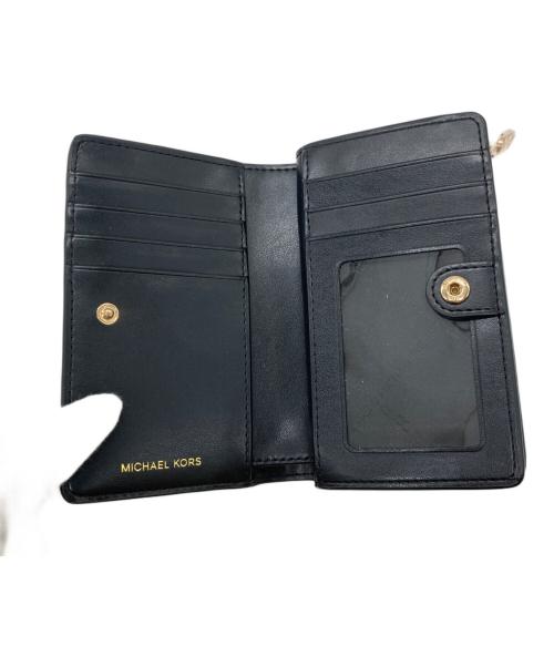 MICHAEL KORS（マイケル・コース）MICHAEL KORS (マイケルコース) 2つ折り財布　32R4G8ED6L ブラックの古着・服飾アイテム