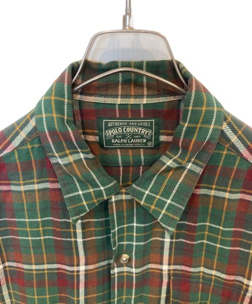 POLO COUNTRY（ポロカントリー）POLO COUNTRY (ポロカントリー) オープンカラーシャツ グリーン サイズ:Mの古着・服飾アイテム