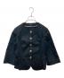 BURBERRY LONDON（バーバリーロンドン）の古着「ノーカラーペプラムジャケット　FCD30-466-09　FCD30-466-09」｜ブラック