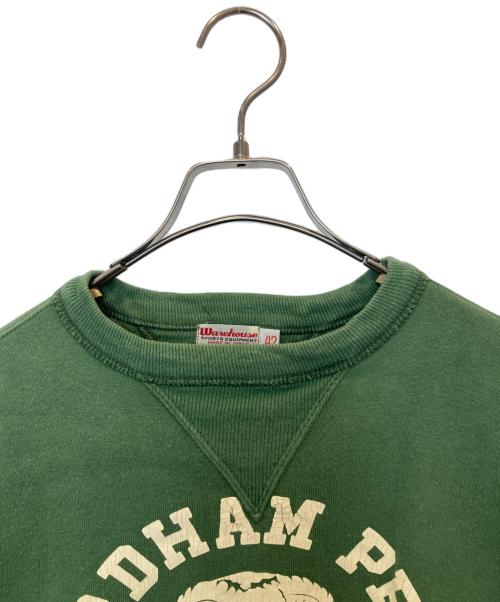 WAREHOUSE（ウエアハウス）WAREHOUSE (ウエアハウス) プリントスウェット グリーン サイズ:42の古着・服飾アイテム