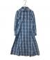 POLO RALPH LAUREN（ポロ・ラルフローレン）の古着「チェック コットン ツイル Aライン シャツドレス S#0200018065」｜ブルー