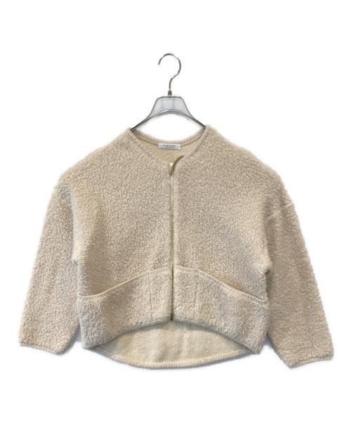 MACPHEE（マカフィー）MACPHEE (マカフィー) ウールナイロン ジップアップショートブルゾン ベージュ サイズ:Sの古着・服飾アイテム