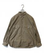 Porter Classicポータークラシック）の古着「ROLL UP GINGHAM CHECK SHIRT」｜カーキ