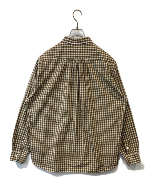 Porter Classic（ポータークラシック）Porter Classic (ポータークラシック) ROLL UP GINGHAM CHECK SHIRT カーキ サイズ:Lの古着・服飾アイテム