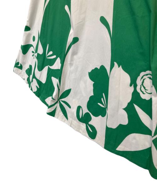 marimekko（マリメッコ）marimekko (マリメッコ) Ronsy Nokturno（ロンシー・ノクトゥルノ）　092957/163246 グリーン×ホワイト サイズ:36の古着・服飾アイテム