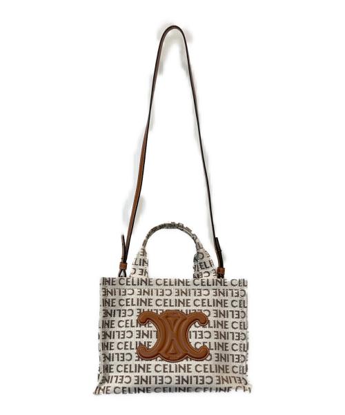 CELINE（セリーヌ）CELINE　　 (セリーヌ) THAISスモール カバ トリオンフショルダーバッグ  アイボリーの古着・服飾アイテム
