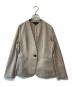 INDIVI（インディヴィ）の古着「ストレッチノーカラージャケット」｜ベージュ
