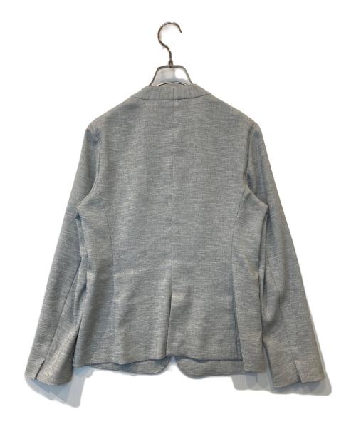 INDIVI（インディヴィ）INDIVI (インディヴィ) リネン風カラーレスジャケット グレー サイズ:40の古着・服飾アイテム