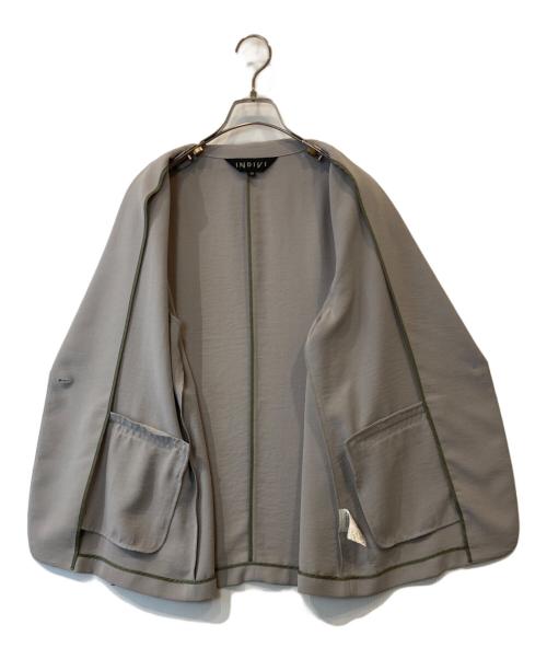 INDIVI（インディヴィ）INDIVI (インディヴィ) テーラードジャケット グレー サイズ:40の古着・服飾アイテム