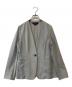 INDIVI（インディヴィ）の古着「トリアセテート混ノーカラーVジャケット」｜グレー
