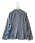 INDIVI (インディヴィ) トリアセテート混ノーカラーVジャケット ブルー サイズ:40：4500円