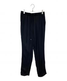 DEUXIEME CLASSE（ドゥーズィエム クラス）の古着「シルクサテンドロストパンツ　19030500401110」｜ブラック