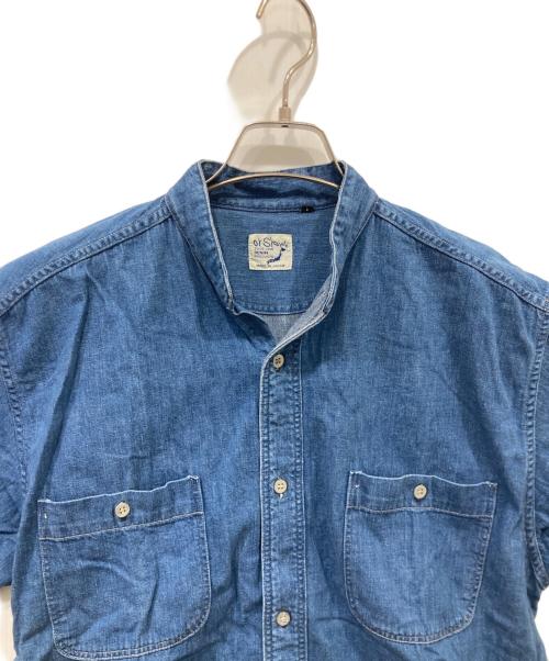 orSlow（オアスロウ）orSlow (オアスロウ) スタンドカラー半袖シャツ インディゴ サイズ:1の古着・服飾アイテム