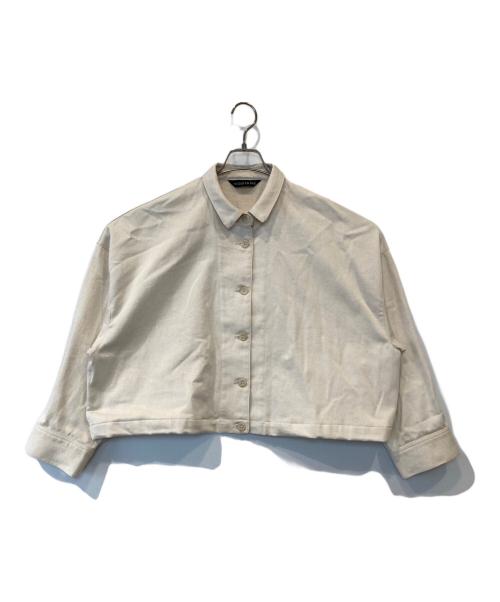 mizuiro-ind（ミズイロインド）mizuiro-ind (ミズイロインド) ワイドショートジャケット ベージュ サイズ:FREEの古着・服飾アイテム