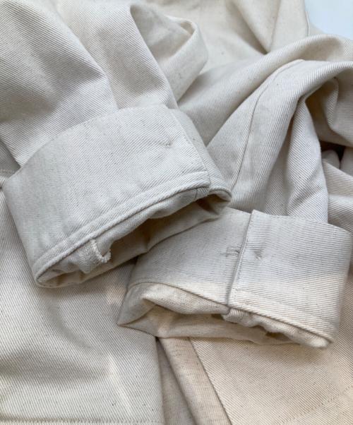 mizuiro-ind（ミズイロインド）mizuiro-ind (ミズイロインド) ワイドショートジャケット ベージュ サイズ:FREEの古着・服飾アイテム