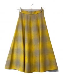 ANAYI（アナイ）の古着「オンブレーチェックフレアスカート 102327-11-370」｜イエロー