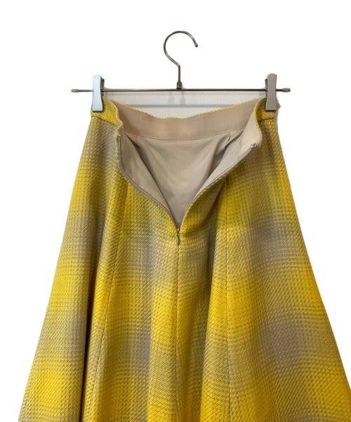 ANAYI（アナイ）ANAYI (アナイ) オンブレーチェックフレアスカート 102327-11-370 イエロー サイズ:34の古着・服飾アイテム