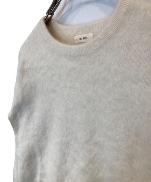 DES PRES（デ プレ）DES PRES (デ プレ) フォックスカシミヤ クルーネックプルオーバー　22-02-34-02302 ホワイト サイズ:FREEの古着・服飾アイテム