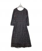 Diagramダイアグラム）の古着「レース刺繍ロングワンピース 3843 1167-1」｜グレー