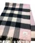 BURBERRY LONDON（バーバリーロンドン）の古着「カシミヤマフラー」｜ブラック×ライトピンク
