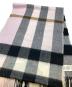 BURBERRY LONDON (バーバリーロンドン) カシミヤマフラー ブラック×ライトピンク サイズ:200×36cm：8000円