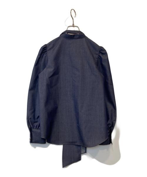 ANAYI（アナイ）ANAYI (アナイ) ウールデニムライクボウ ブラウス 10242713460 インディゴ サイズ:36 未使用品の古着・服飾アイテム