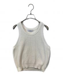 ETRE TOKYO（エトレトウキョウ）の古着「ノースリーブリリヤーンニットプルオーバー 1224211087」｜アイボリー