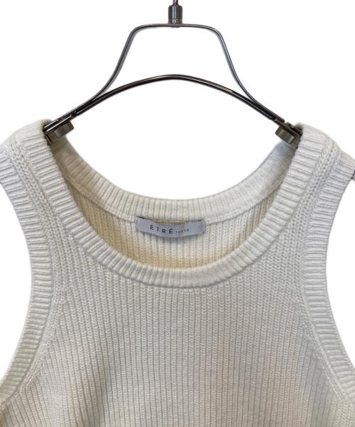 ETRE TOKYO（エトレトウキョウ）ETRE TOKYO (エトレトウキョウ) ノースリーブリリヤーンニットプルオーバー 1224211087 アイボリー サイズ:FREEの古着・服飾アイテム