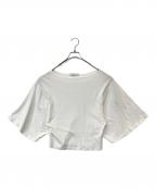 ETRE TOKYOエトレトウキョウ）の古着「BOXスリーブカットトップス　カットソー　1224312140」｜ホワイト