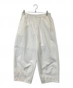ARULLEアリュール）の古着「ワイドナイロンパンツ　aru h-bottoms-242033」｜アイボリー