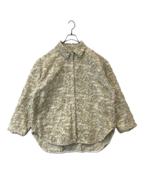ETRE TOKYO（エトレトウキョウ）ETRE TOKYO (エトレトウキョウ) カットジャガードオーバーサイズシャツ 1225110022  ベージュ サイズ:FREEの古着・服飾アイテム