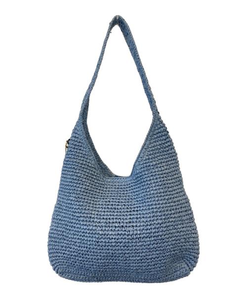 COACH（コーチ）COACH (コーチ) STRAW BROOKLYN SHOULDER BAG A25201 バッグ スカイブルーの古着・服飾アイテム