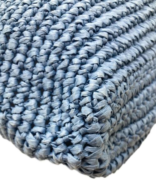 COACH（コーチ）COACH (コーチ) STRAW BROOKLYN SHOULDER BAG A25201 バッグ スカイブルーの古着・服飾アイテム